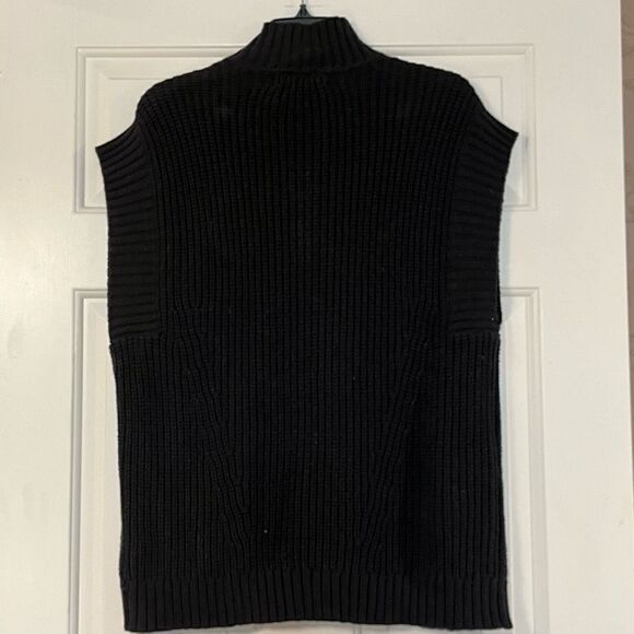 Liv By Habitat Drop Shoulder Knit Ribbed Zip Sweater Vest Small - Picture 2 of 8